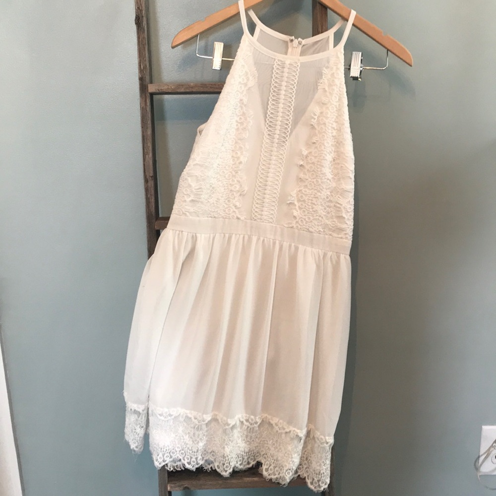 White with lace dress!